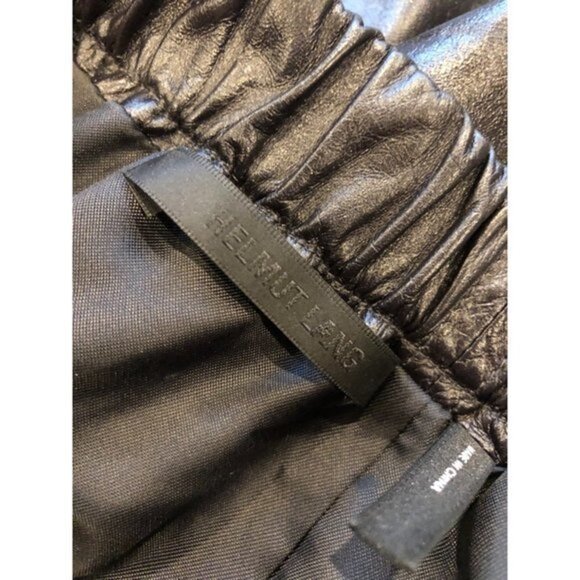 Helmut Lang Open Back black lamb Leather Dress Size 8 - Picture 11 of 12